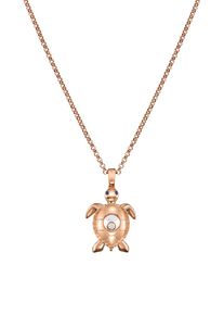 Chopard Happy Diamonds tortoise necklace - 79A187-5001 - in 750 rose gold with 1 brilliant-cut diamond (0.03 carat) and 2 sapphires