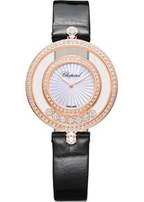 Chopard Happy Diamonds Icons 32mm - 209426-5201 - Ladies watch with diamonds, mother of pearl dial and alligator leather strap