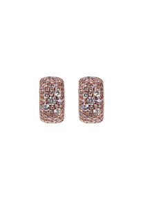 BRONZALLURE Altissima hoop earrings - WSBZ02371.LAV-CZ - made of bronze (rose gold-plated) and zirconia