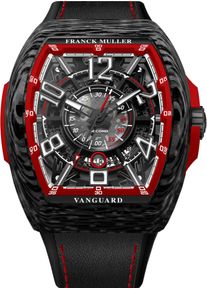Franck Muller Vanguard Racing Skeleton 53.7 x 44mm - V-45-SC-DT-SQT-RCG-CARBONE-(ER) - Men's watch with multicolored dial and alligator leather
