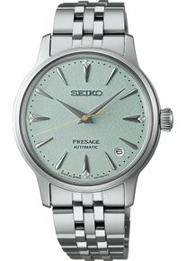 Seiko Presage Cocktail Time 34mm - SRPL63J1 - Ladies' watch with diamonds, green dial and stainless steel bracelet