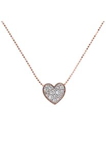 BRONZALLURE Altissima necklace - WSBZ01466.W - made of bronze (rose gold-plated) and zirconia