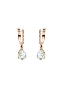 Amethyst earrings 2x 1.04 ct with 24 diamonds 2x 0.035 ct, G/SI1 in 750 rose gold