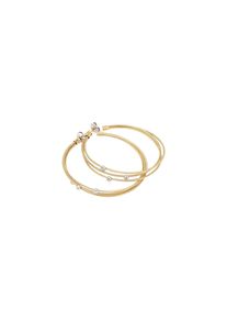 Ponte Vecchio Gioielli Nobile hoop earrings - CO1879BRY - in 750 yellow gold and white gold with diamonds (2x 0.065 carat)