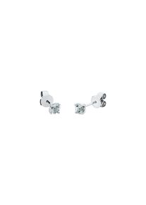 Amethyst stud earrings 2x 0.23 ct in 750 white gold with 2 amethysts