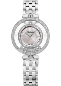 Chopard Happy Diamonds Icons 32mm - 209426-1202 - Ladies watch with diamonds, mother of pearl dial and white gold bracelet