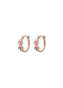 BRONZALLURE Altissima hoop earrings - WSBZ01939.W - made of bronze (rose gold-plated) and zirconia