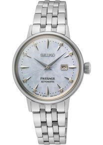Seiko Presage Automatic 30mm - SRE007J1 - Ladies' watch with blue dial and stainless steel bracelet