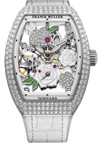 Franck Muller Vanguard Rose Skeleton 42,3 x 32mm - V-32-S6-SQT-ROSE-D-CD-2RO-(BC)-OG - Ladies' watch with diamonds