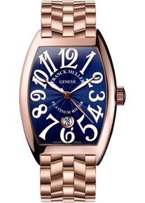Franck Muller Cintrée Curvex Automatic Date 55.4 x 39.6mm - 8880SCDTO5NBLUE - Mens blue dial watch with rose gold bracelet
