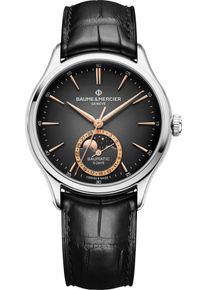 Baume & Mercier Clifton 39mm - M0A10758 - Mens watch with black dial and alligator leather strap