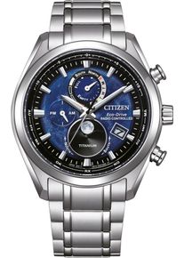 Citizen Super Titanium Quartz 43mm - BY1010-81L - Mens watch with blue dial and titanium bracelet