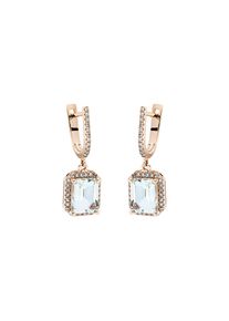 Amethyst earrings 2x 1.525 cts with 74 diamonds 2x 0.15 cts, G/SI1 in 750 rose gold