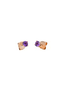 Amethyst stud earrings 2x 0.24 ct 750 rose gold with 2 amethysts