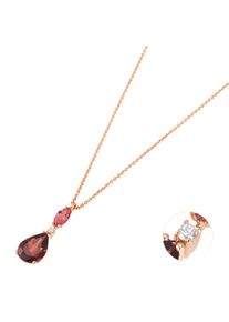 Ponte Vecchio Gioielli Iris necklace - CP1760GRR-45 - in 750 rose gold with gemstones (2.62 carats)