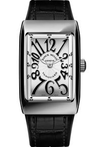 Franck Muller Vanguard Long Island Quartz 31.6 x 20mm - V-LI-20-QZ-(NR)-AC-BL-ALLBL - Ladies' watch with silver-colored dial and alligator leather