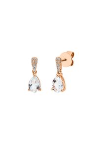 Amethyst earrings 2x 0.67 ct with 16 diamonds 2x 0.035 ct, G/SI1 in 750 rose gold
