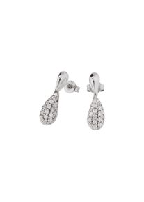 Diamond stud earrings 2x 0.325 ct in 585 White gold