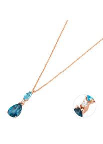 Ponte Vecchio Gioielli Iris necklace - CP1760SPR-45 - in 750 rose gold with gemstones (2.62 carats)