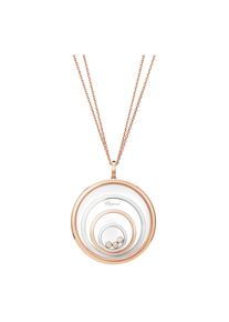 Chopard Happy Spirit Necklace with Pendant - 798233-9001 - in 750 white gold and rose gold with 3 diamonds (0.28 carat)