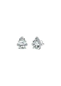 Amethyst stud earrings 2x 6.75 cts with 18 diamonds 2x 0.035 cts, G/SI1 in 750 white gold
