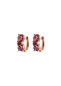 BRONZALLURE Felicia hoop earrings - WSBZ02357.BRD - made of bronze (rose gold-plated) and 4 prisms