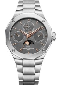 Baume & Mercier Riviera Perpetual Calendar 40mm - M0A10786 - Mens watch with gray dial and stainless steel bracelet