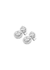 Ponte Vecchio Gioielli Benvenuto stud earrings - CO1802BRW - in 750 white gold with diamonds (2x 0.375 carat)