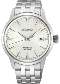 Seiko Presage Automatic 40mm - SRPG23J1 - Men's watch with silver-colored dial and stainless steel bracelet