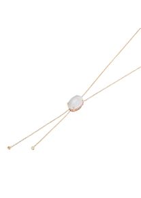 Ponte Vecchio Gioielli Iris necklace - CP1916CAR - in 750 rose gold with 1 chalcedony (6.43 carats) and diamonds (0.03 carats)