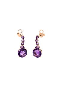 Amethyst stud earrings 7 ct 750 rose gold