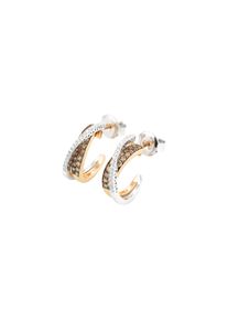 Ponte Vecchio Gioielli Promesse hoop earrings - CO1902BBR - in 750 rose gold with diamonds (2x 0.335 carat)