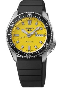 Seiko 5 Sports 42.5mm - SRPL87K1 - Men's watch with yellow dial and rubber strap