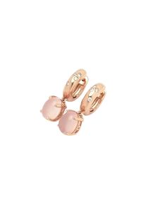 Ponte Vecchio Gioielli Iris hoop earrings - CO1917PQR-P - in 750 rose gold with 2 quartz crystals (2x 3.215 carats) and diamonds (2x 0.04 carats)