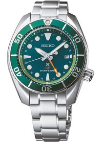 Seiko Prospex SEA Solar GMT Diver's 45mm - SFK003J1 - Men's watch with green dial and stainless steel bracelet