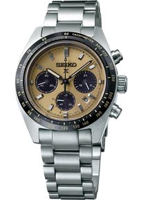 Seiko Prospex Speedtimer Solar Chronograph 39mm - SSC817P1 - Men's watch with yellow gold-colored dial and stainless steel bracelet