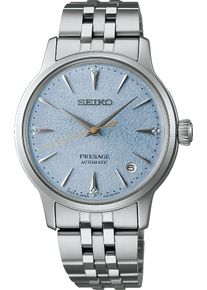 Seiko Presage Cocktail Time 34mm - SRPL61J1 - Ladies' watch with diamonds, blue dial and stainless steel bracelet