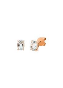 Amethyst stud earrings 2x 0.7 ct 750 rose gold with 2 amethysts