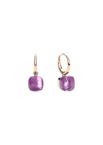Pomellato Nudo Amethyst Earrings - POB2010-O6000-000OI - in 750 rose gold and white gold with 2 amethysts