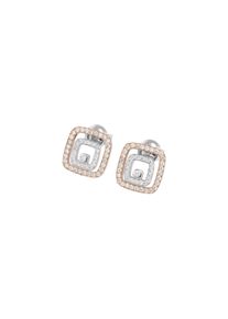 Ponte Vecchio Gioielli Butterfly stud earrings - CO1558BRWR - in 750 rose gold and white gold with diamonds (2x 0.29 carat)