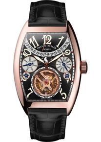 Franck Muller Cintrée Curvex manual winding 50.4 x 36mm - 7880TQP5NBKALLBK - Black dial watch with alligator leather strap
