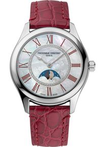 Frederique Constant Classics Elegance Luna 36mm - FC-331MPWRD3B6 - Ladies' watch with diamonds, mother-of-pearl dial