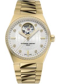 Frederique Constant Highlife Ladies Automatic Heart Beat 34mm - FC-310MPWD2NHD5B - Ladies' watch with diamonds, silver-colored dial