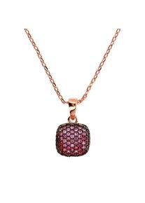 BRONZALLURE Altissima necklace - WSBZ00617.ROSE - made of bronze (rose gold-plated) and zirconia