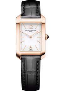 Baume & Mercier Hampton Quartz 35 x 22.2mm - M0A10752 - Ladies' watch in 750 rose gold with gray dial and alligator strap