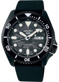 Seiko 5 Sports 42mm - SRPJ39K1 - Mens watch with black dial and silicone strap