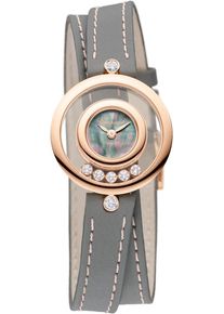 Chopard Happy Diamonds Icons 25.8mm - 209415-5003 - Ladies watch with diamonds, mother of pearl dial and alligator leather strap