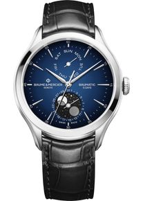 Baume & Mercier Clifton Baumatic 42mm - M0A10593 - Mens blue dial watch with alligator leather strap