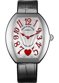 Franck Muller Heart Quartz 34.6 x 30mm - 5002LQZC6HOGALLBK - Ladies white dial watch with alligator leather strap