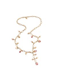 Tamara Comolli MIKADO Blush necklace with Pendant - N-M-56-BLU-P-RG - in 750 rose gold with several diamonds (0,22 carat) and several gemstones